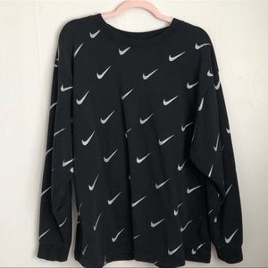 Nike Plus Sweatshirt With Metallic Repeat Swoosh